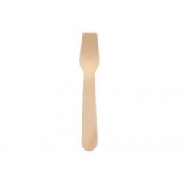 100 petites cuillères glace bois 9.5 cm