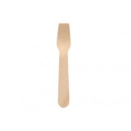 100 petites cuillères glace bois 9.5 cm