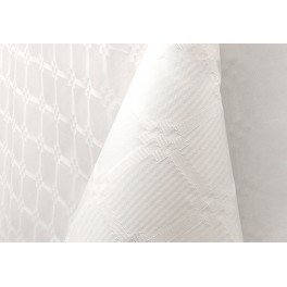 Nappe damassée cristal blanche plastifiée 1.18 x 20 m Nappe damassée cristal blanche plastifiée 1.18 x 20 m