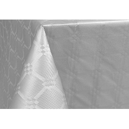 Nappe damassée cristal métallisée plastifiée 1.18 x 20 m