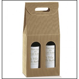 Carton bouteille micro-cannelé 2 bouteilles Carton bouteille micro-cannelé 2 bouteilles
