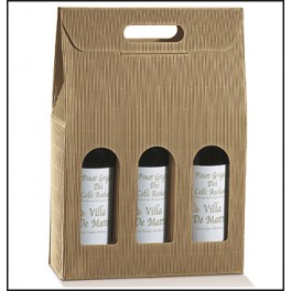 Carton bouteille micro-cannelé 3 bouteilles Carton bouteille micro-cannelé 3 bouteilles