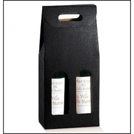 Carton 2 bouteilles noir Carton 2 bouteilles noir